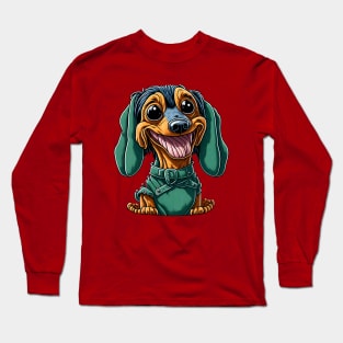 Weird Kawaii Dachshund Long Sleeve T-Shirt